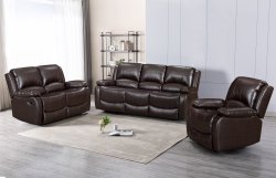 Barcelona Reclining 3 + 2 Sofa Set - Brown Leather