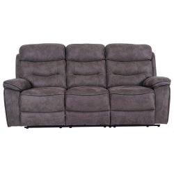 HP Collection - Noah Reclining 3 Seater Sofa - Grey