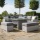 Maze Ascot Deluxe Corner Dining Set - With Rising Table, Ice Bucket & Weatherproof Cushions