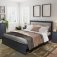 Bletchley Midnight Grey Bedroom King Bed Frame
