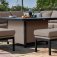 Maze - Outdoor Pulse Deluxe Square Corner Dining Set With Fire Pit -  Taupe