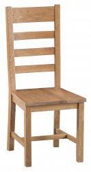 Pair of CO Dining & Occasional Ladder Back Chair Wooden Seat