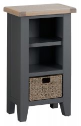 Kettering Charcoal Dining & Occasional Small Narrow Bookcase
