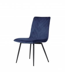 The Chair Collection Retro Dining Chair - Blue Velvet (Pair)