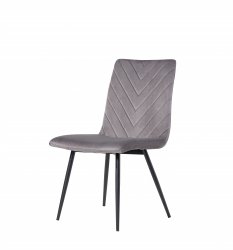 The Chair Collection Retro Dining Chair - Dark Grey Velvet (Pair)