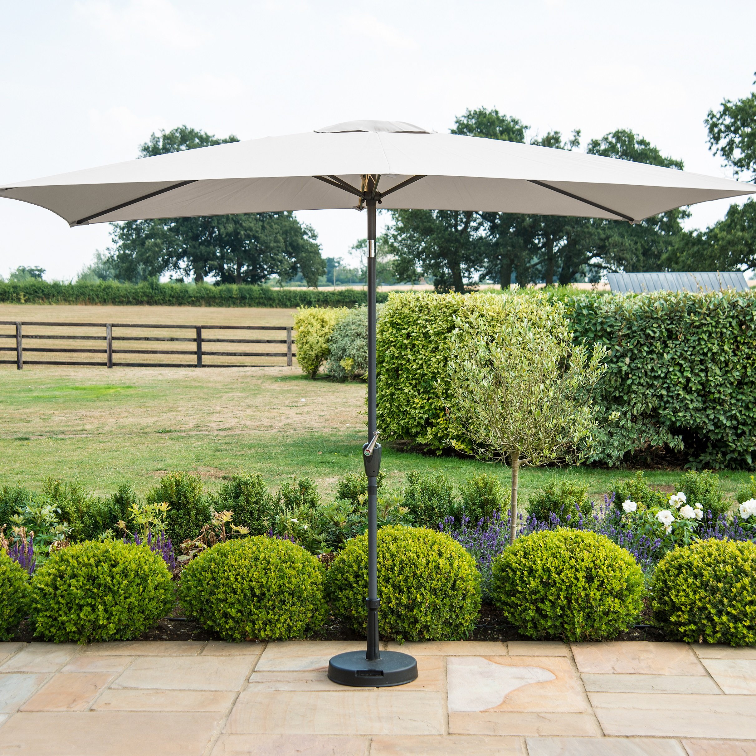 3m x 2m Rectangular Parasol Grey The Clearance Zone