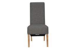 The Chair Collection Scroll Back Chair - Dark Grey (Pair)