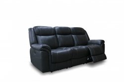 The Royal - George Power Reclining 3 Seater - Genuine Leather - Grey