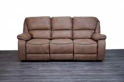 HP Collection - Monaco Reclining 3 Seat Sofa - Brown