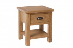 Ranby Oak Dining & Occasional 1 Drawer Lamp Table