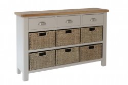 Ranby Truffle Dining & Occasional 3 Drawer 6 Basket Unit