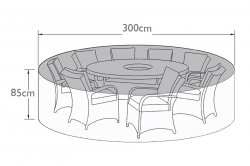 Outdoor Cover for 8 Seat Round Dining Set