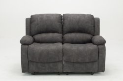 Barcelona Reclining 2 Seat Sofa - Grey Fabric