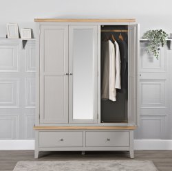Eton 3 Door Wardrobe - Grey