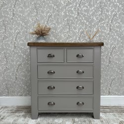 Haxby Oak Painted Bedroom 2 Over 3 Chest - Grey