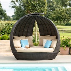 Maze Rattan Lotus Daybed - Brown