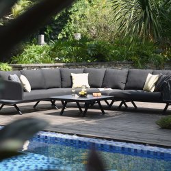 Maze - Outdoor Cove Corner Sofa Group - Flanelle