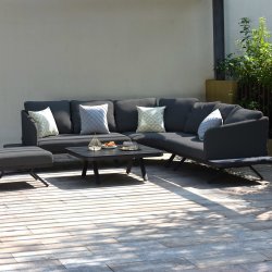 Maze - Outdoor Cove Corner Sofa Group - Charcoal