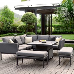 Maze - Outdoor Pulse Square Corner Dining Set With Rising Table -  Flanelle