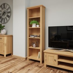 Ranby Oak Dining & Occasional Large Bookcase