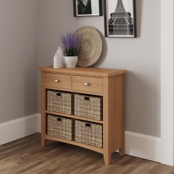 Garton Oak Dining & Occasional 2 Drawer 4 Basket Unit