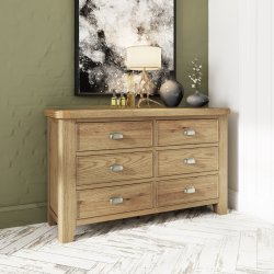 Haxby Oak Bedroom 6 Drawer Chest