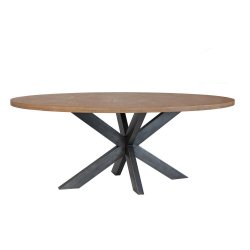 Brompton Industrial Dining & Occasional Oval Table