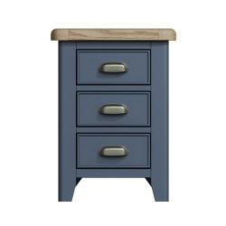 Haxby Oak Painted Bedroom Bedside Cabinet - Blue