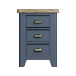 Haxby Oak Painted Bedroom Large Bedside Cabinet - Blue
