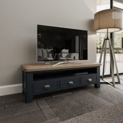 Haxby Painted Dining & Occasional Large TV Unit - Blue