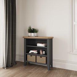 Kettering Charcoal Dining & Occasional Small Wide Bookcase