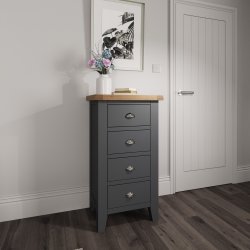 Kettering Charcoal Bedroom 4 Drawer Narrow Chest