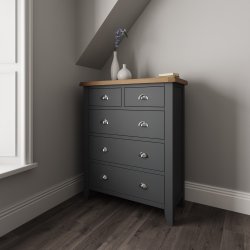 Kettering Charcoal Bedroom Jumbo 2 Over 3 Chest
