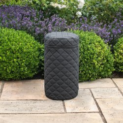 Outdoor Fabric Quilted Gas Bottle Cover - Charcoal