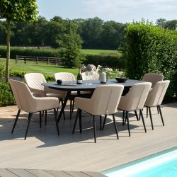 Maze - Outdoor Zest 8 Seat Oval Dining Set  - Taupe