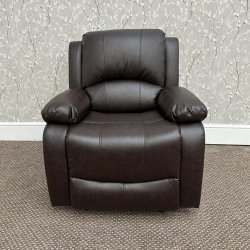 Barcelona Reclining Armchair - Brown Leather