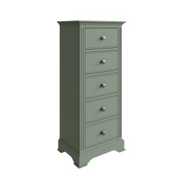 Bletchley Cactus Green Bedroom 5 Drawer Narrow Chest