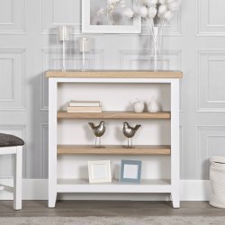 Eton Small Wide Bookcase - White