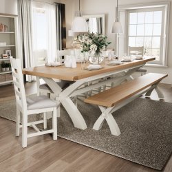 Kettering White Dining & Occasional 1.8m Cross Extending Table