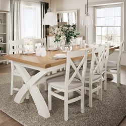 Kettering White Dining & Occasional 2.5m Cross Extending Table