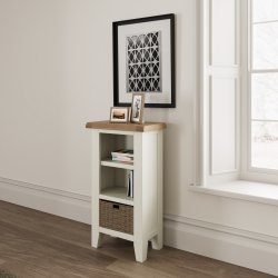 Kettering White Dining & Occasional Small Narrow Bookcase