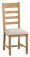 Pair of CO Dining & Occasional Ladder Back Chair Fabric Seat