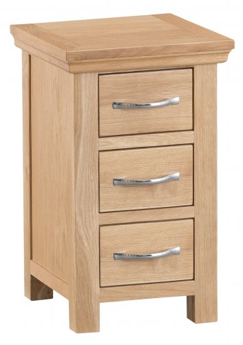 Light Warwick Bedroom Narrow Bedside Cabinet