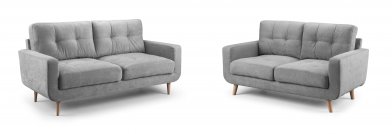 Athens 3+2 Sofa Set - Grey Fabric