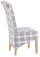 The Chair Collection Scroll Back Chair - Cappuccino Check (Pair)