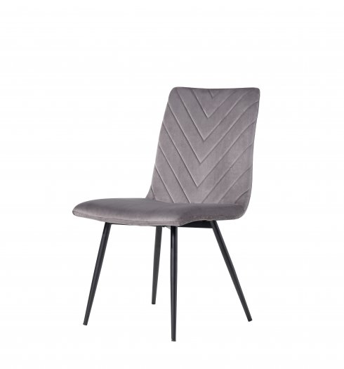 The Chair Collection Retro Dining Chair - Dark Grey Velvet (Pair)