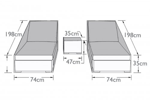 Outdoor Cover for Sunlounger Set