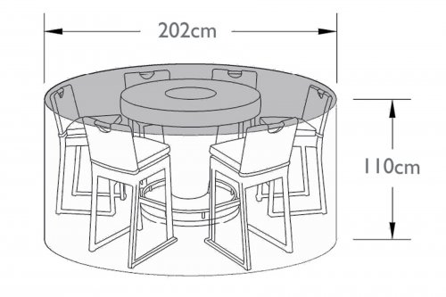 Outdoor Cover for 6 Seat Bar Set