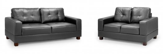 Ibstone Sofa Range - Black Faux Leather