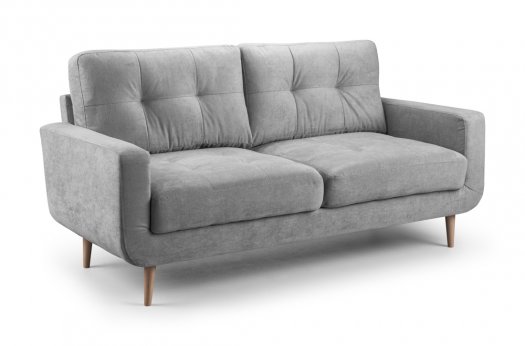 Athens 3 Seat Sofa - Grey Fabric